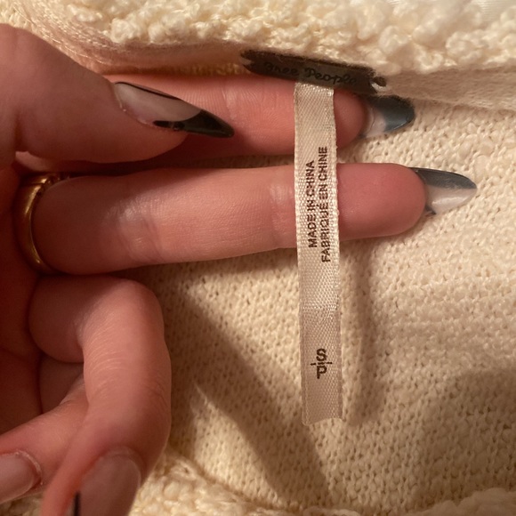 Free people cream cropped sweater - Picture 3 of 3